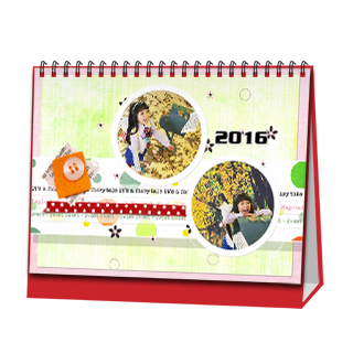台历制作软件--2016年台历模板{T129.剪贴简洁}样片