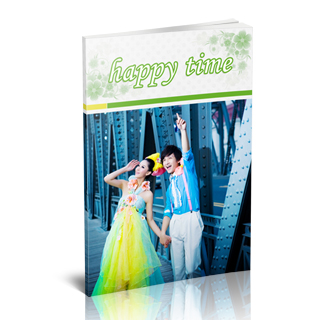 相册制作软件--7月精选婚纱相册模板{H16.Happy time}样片
