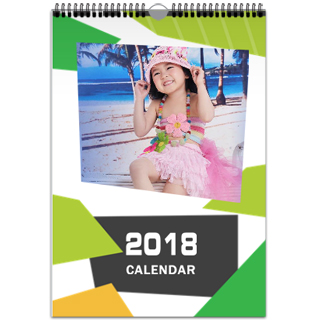 挂历制作软件--2018年精选挂历模板{GL3.多彩拼图}