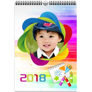 挂历制作软件--2018年精选挂历模板{GL6.缤纷记忆}