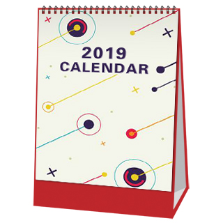 台历制作软件--2019年台历模板{T215.波普风竖款台历}