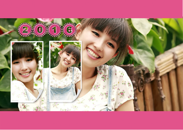 2016年台历模板{T100.美丽印记}样片一