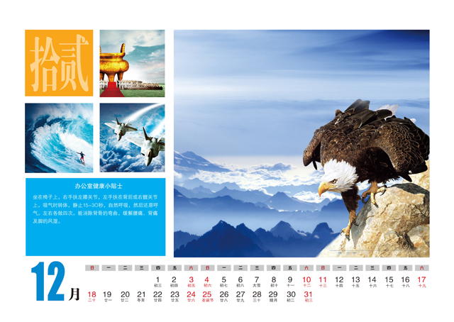 2016年台历模板{T101.企业台历1}样片十三