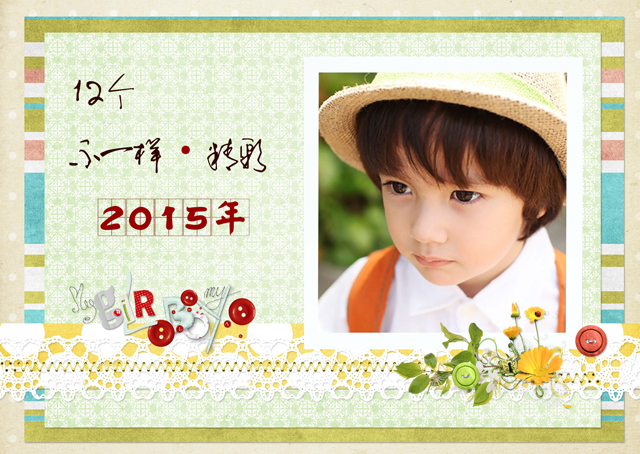 2015台历模板{T14.不一样的精彩}样片一