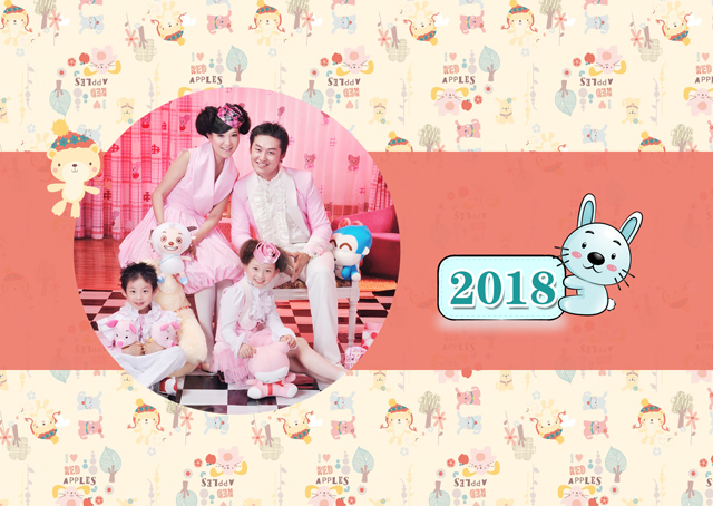 2018年台历模板{T180.卡通儿童台历}样片一