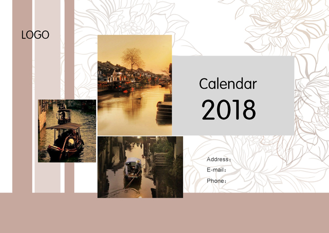 2018年台历模板{T191.企业台历8}样片一