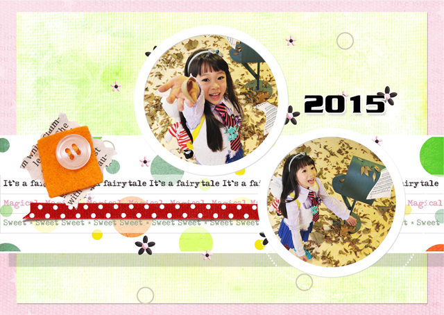 2015台历模板{T47.剪贴简洁}样片一