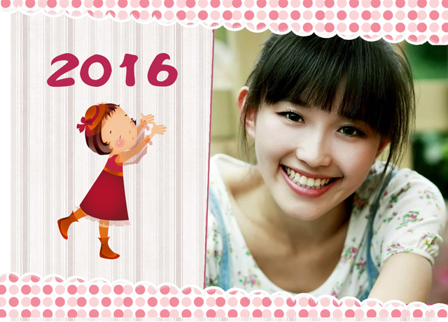 2016年台历模板{T82.甜蜜蜜}样片一
